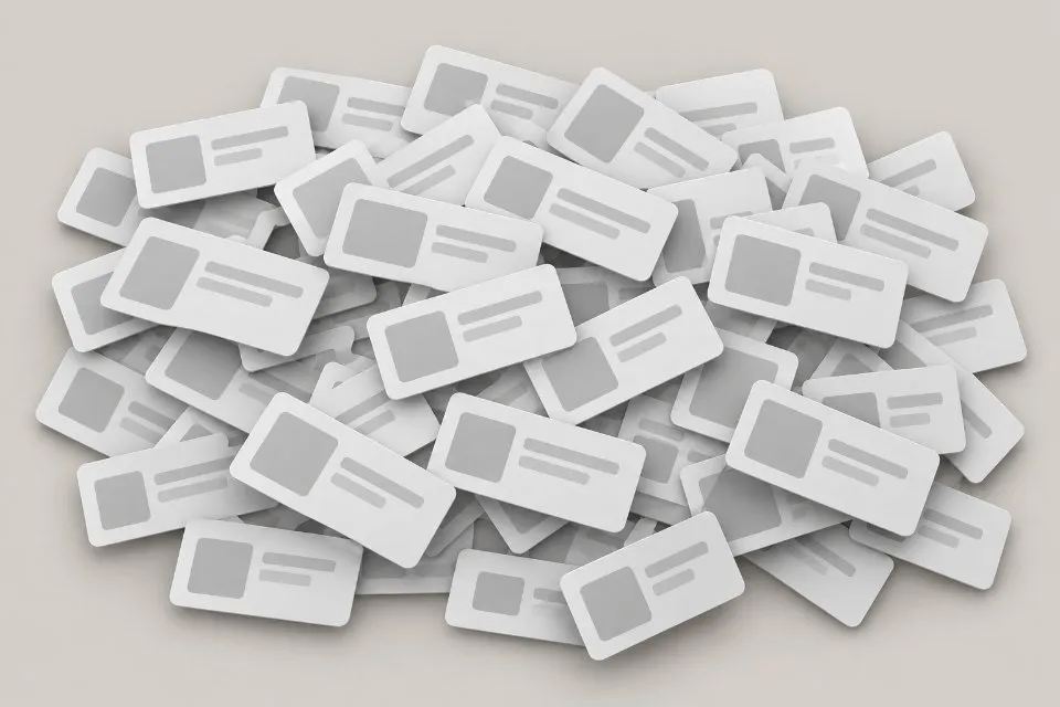 A tangle of saved-post cards